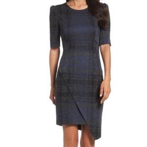 Betsy Johnson Asymmetrical Plaid Dress